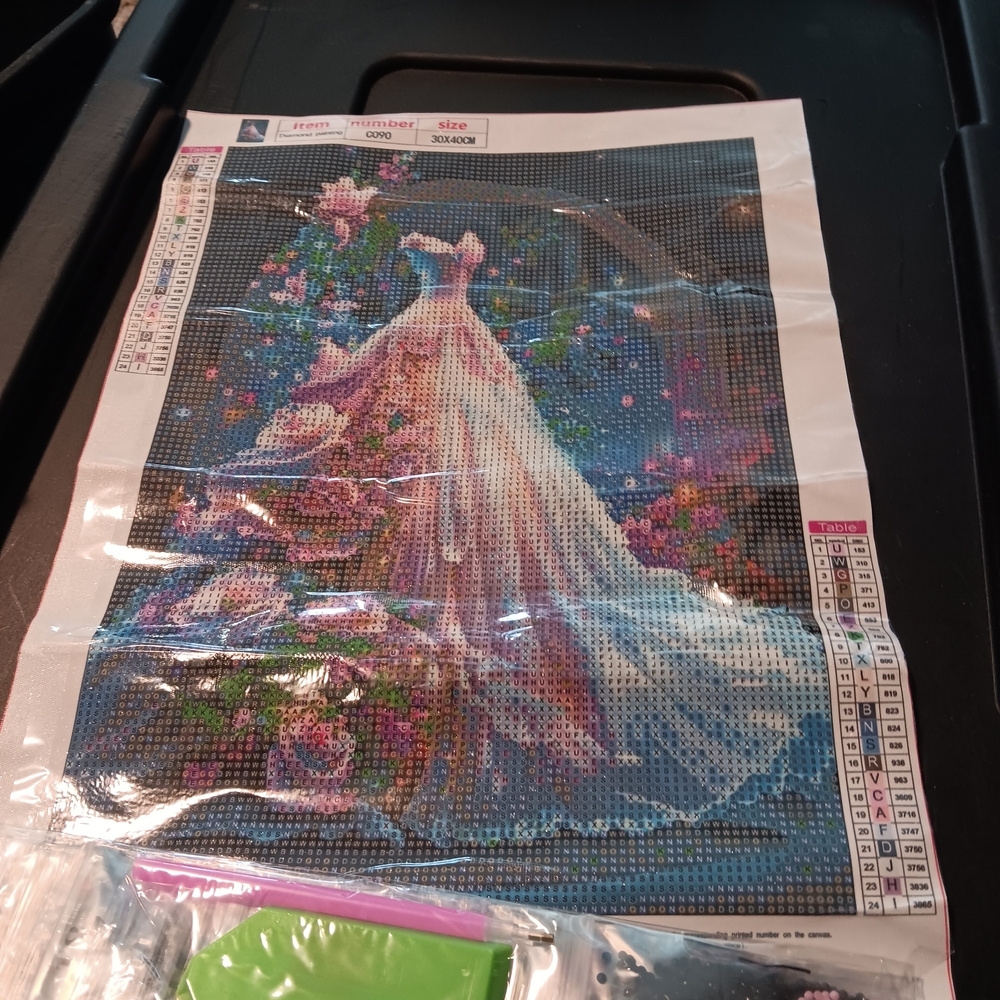 Elegant Diamond Painting Kit with Dress Design 30x40